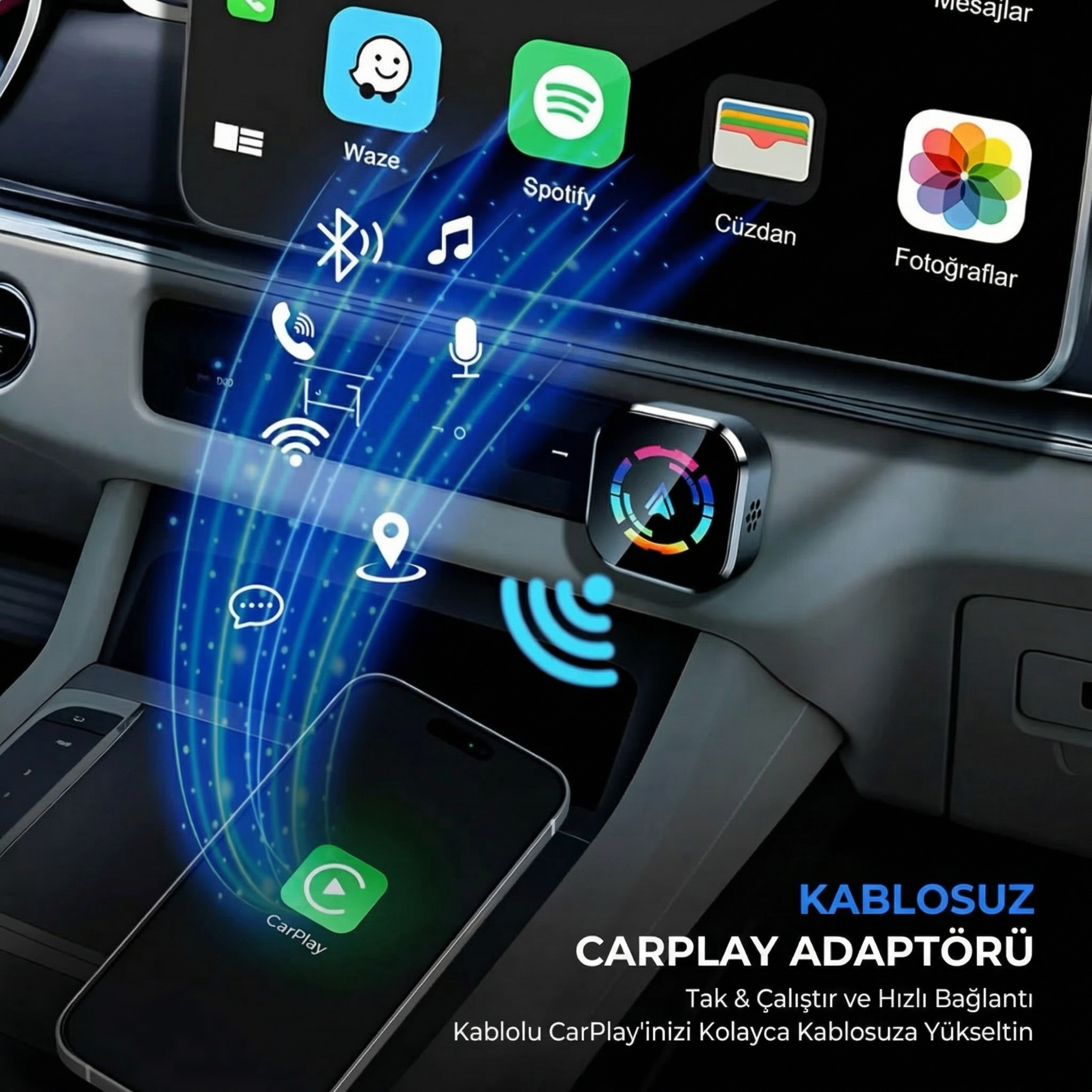 Kablosuz Carplay Adaptörü